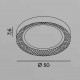 Plafoniera a led grande con struttura in metallo rotonda dal design moderno
