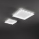 Plafoniera a led piccola con struttura in metallo quadrata dal design moderno