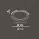 Plafoniera a led piccola con struttura in metallo rotonda dal design moderno