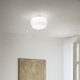 Plafoniera led con struttura in metallo e diffusore in vetro