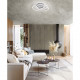 Plafoniera da soffitto a led con struttura in metallo e diffusore a spirale