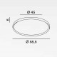 Plafoniera da soffitto grande con led dimmerabile struttura in metallo rotonda