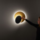 Plafoniera da soffitto grande moderna a led con diffusore in metallo rotondo