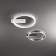 Plafoniera da soffitto in metallo a led dimmerabile con diffusore in acrilico
