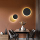 Plafoniera da soffitto media moderna a led con diffusore in metallo rotondo