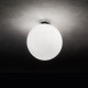 Plafoniera da soffitto moderna in metallo con diffusore in vetro a boccia