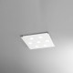 Plafoniera grande a led con struttura in alluminio quadrata dal design moderno
