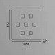 Plafoniera grande a led con struttura in alluminio quadrata dal design moderno