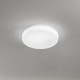 Plafoniera led grande con struttura in metallo e diffusore in vetro