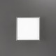 Plafoniera led grande con struttura in metallo e diffusore quadrato in vetro