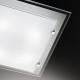 Plafoniera led grande con struttura in metallo e diffusore quadrato in vetro