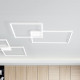 Plafoniera led grande in metallo e diffusore in acrilico dal design moderno