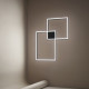 Plafoniera led grande in metallo e diffusore in acrilico dal design moderno