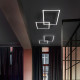 Plafoniera led media in metallo e diffusore in acrilico dal design moderno