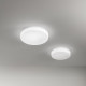 Plafoniera led piccola con struttura in metallo e diffusore in vetro