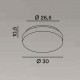 Plafoniera led piccola con struttura in metallo e diffusore in vetro