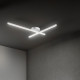 Plafoniera led piccola in metallo e diffusore in acrilico dal design moderno
