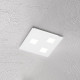 Plafoniera media a led con struttura in alluminio quadrata dal design moderno