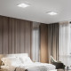 Plafoniera media a led con struttura in alluminio quadrata dal design moderno