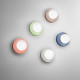 Plafoniera moderna con struttura in metallo e ceramica e diffusore in vetro