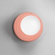 Plafoniera moderna con struttura in metallo e ceramica e diffusore in vetro