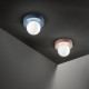 Plafoniera moderna con struttura in metallo e ceramica e diffusore in vetro