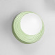 Plafoniera moderna con struttura in metallo e ceramica e diffusore in vetro