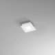 Plafoniera piccola a led con struttura in alluminio quadrata dal design moderno