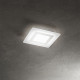 Plafoniera piccola moderna con diffusore quadrato a led e struttura in alluminio