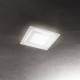 Plafoniera grande moderna con diffusore quadrato a led e struttura in alluminio