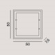 Plafoniera grande quadrata in vetro bianco satinato di design moderno