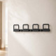 Appendiabiti da parete in acciaio dal design moderno e minimale con 4 ganci