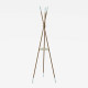 Appendiabiti da terra design moderno con treppiedi in legno