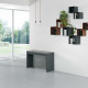 Consolle di design allungabile con struttura in acciaio e 4 ante