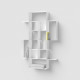 Libreria da parete in acciaio verniciato dal design moderno composizione n.4