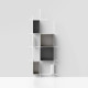 Libreria da parete verticale piccola di design moderno contenitori in legno