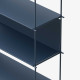 Mobile porta-TV da 245 cm con struttura in acciaio dal design moderno
