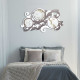 Capezzale da parete in legno con incisioni a laser design moderno ed elegante
