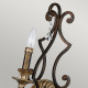 Applique da parete classica in acciaio con dettagli in cristallo e 1 diffusore