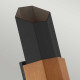 Applique da parete per esterno grande struttura e doppio diffusore in alluminio