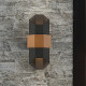 Applique da parete per esterno piccola struttura e doppio diffusore in alluminio