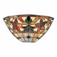 Applique in stile classico in metallo e diffusore in vetro tiffany 2 luci