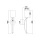 Applique LED da parete grande in acciaio e diffusore in vetro opalino a 1 luce