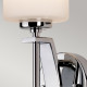 Applique LED da parete grande in acciaio e diffusore in vetro opalino a 1 luce