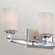 Applique LED da parete in acciaio con 3 diffusori cilindrici in vetro opalino