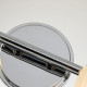 Applique LED moderna per bagno in acciaio con 2 diffusori in vetro