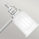 Applique LED moderna per bagno in acciaio con 3 diffusori in vetro