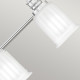 Applique LED moderna per bagno in acciaio con 4 diffusori in vetro