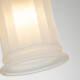 Applique LED moderna per bagno in acciaio e diffusore in vetro a 1 luce