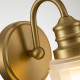 Applique LED moderna per bagno in acciaio e diffusore in vetro a 1 luce